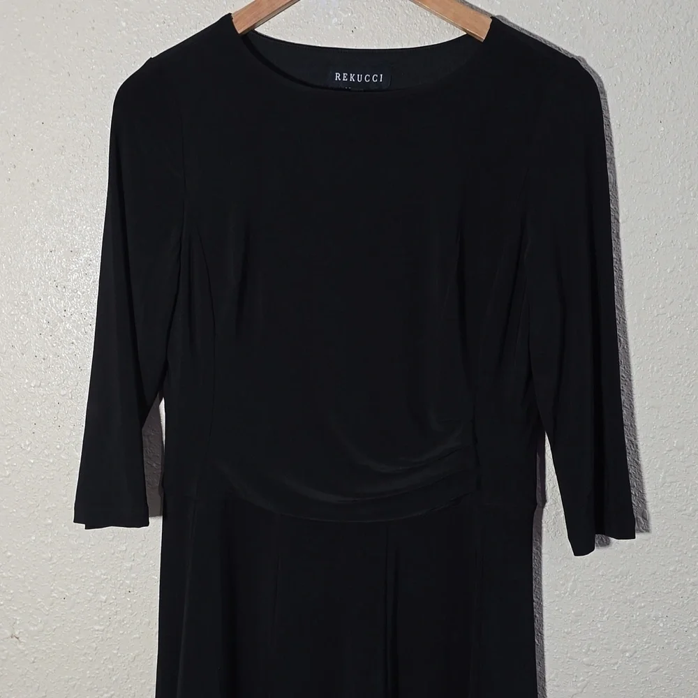Rekucci Flared Black Women's Dress - Picture 2 of 8